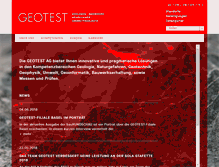 Tablet Screenshot of geotest.ch